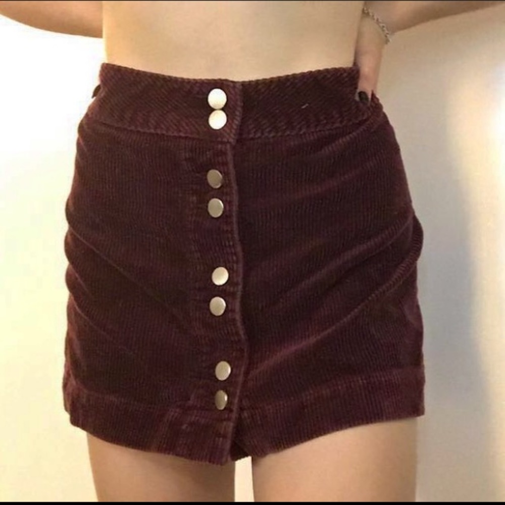 Abercrombie & Finch corduroy button up skirt